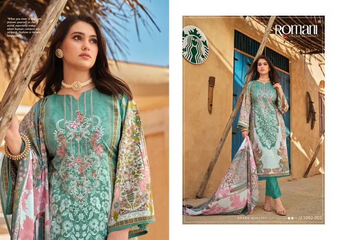 Aarzu Vol 9 By Romani Cotton Printed Embroidery Dress Material Wholesale Online